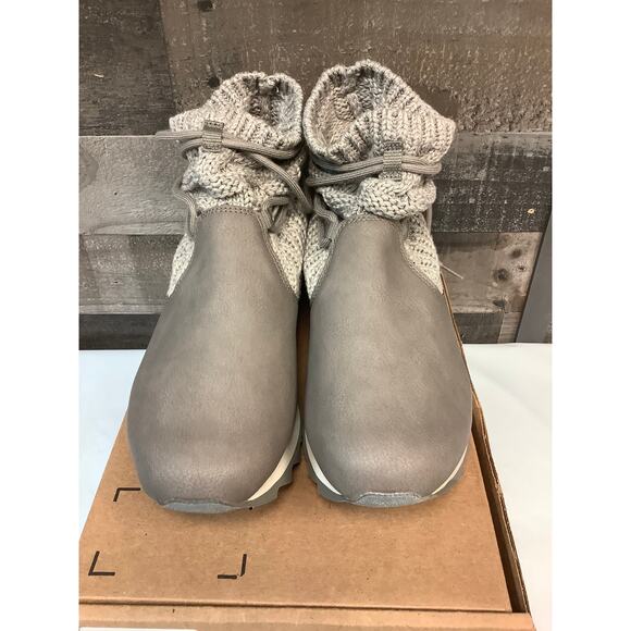 Merrell Women's 8 Brindle Alpine Pull On Knit Snow Boots Vegan Leather LH2-45 - Picture 2 of 8